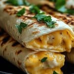 Cheesy Garlic Chicken Wraps recipe