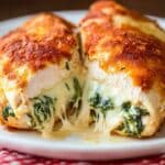 Cheesy Spinach Stuffed Chicken Breasts recipe