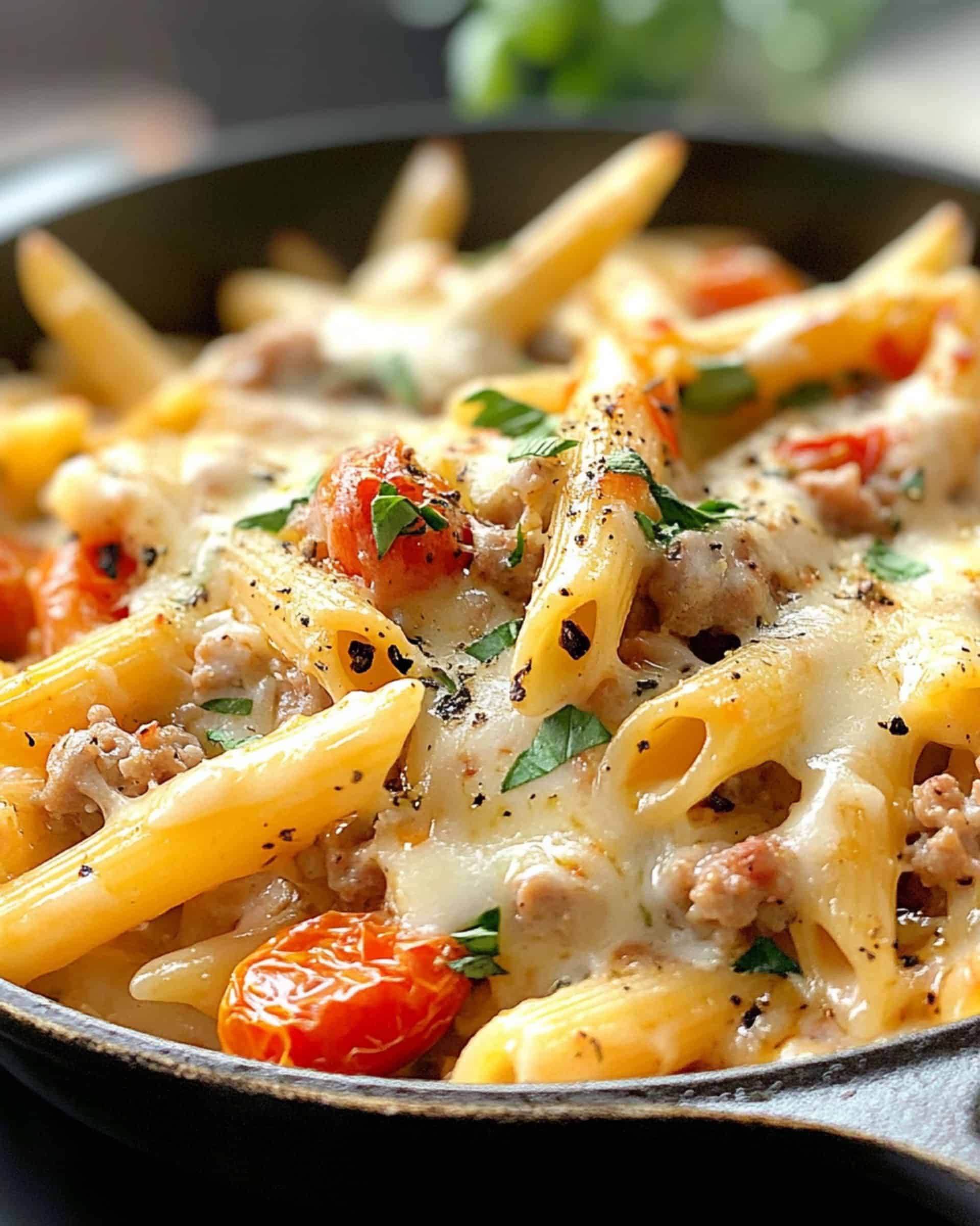 Creamy Tuscan Sausage Pasta recipe