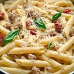 Creamy Tuscan Sausage Pasta recipe