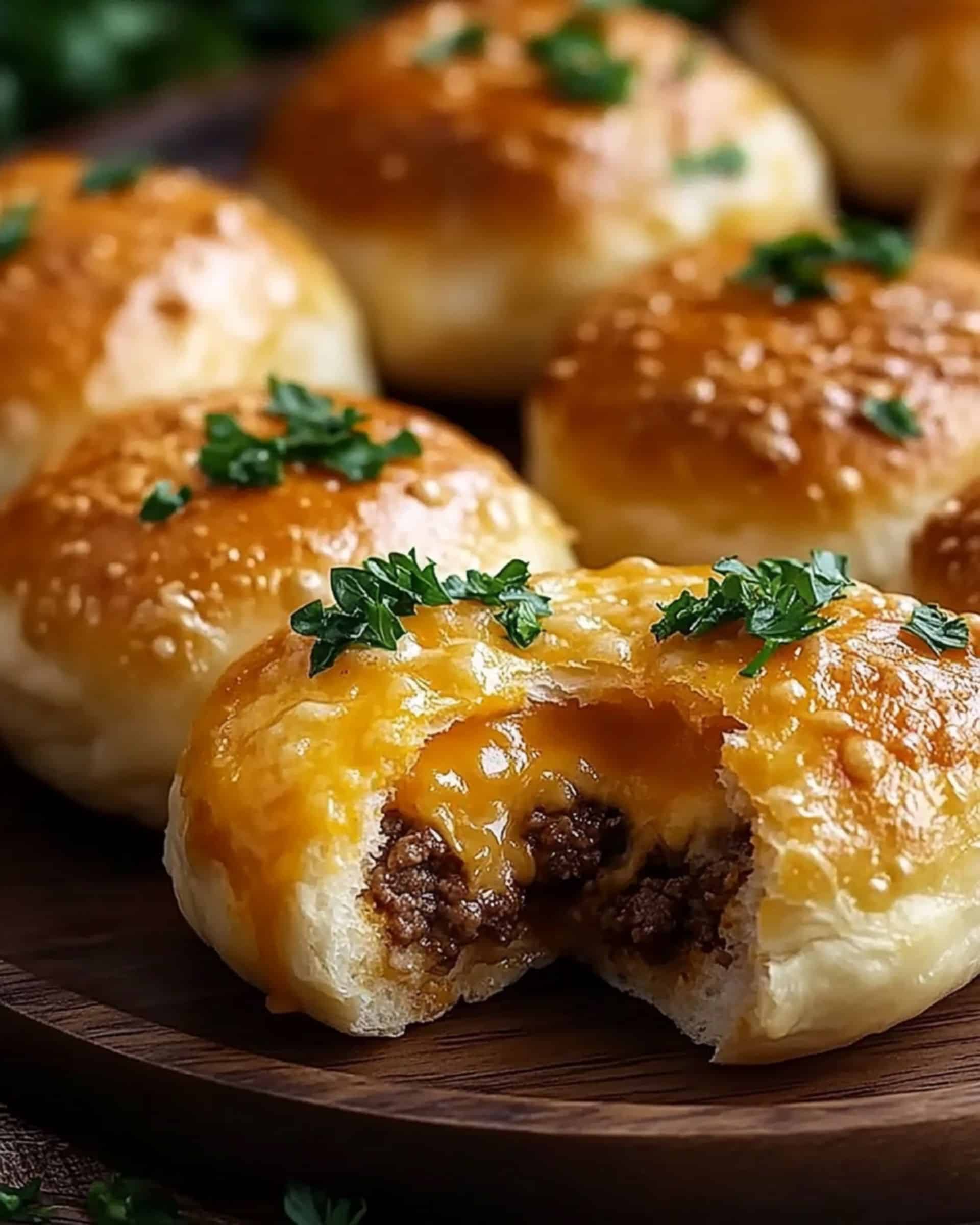 Garlic Parmesan Cheeseburger Bombs recipe