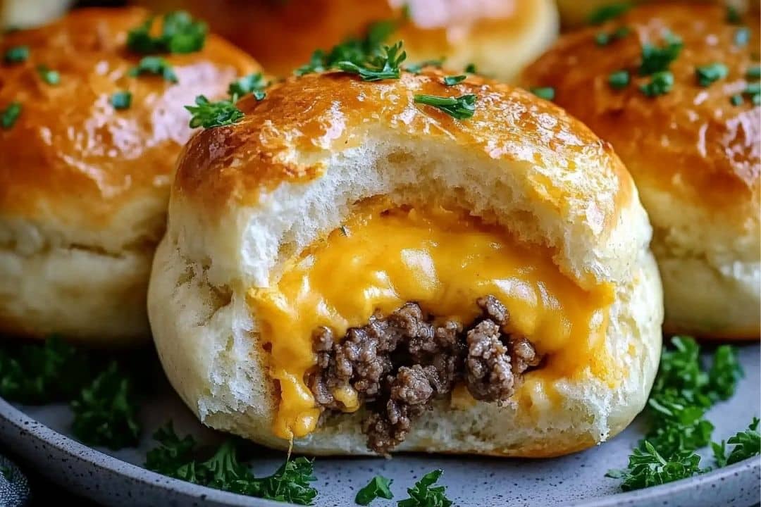 Garlic Parmesan Cheeseburger Bombs recipe