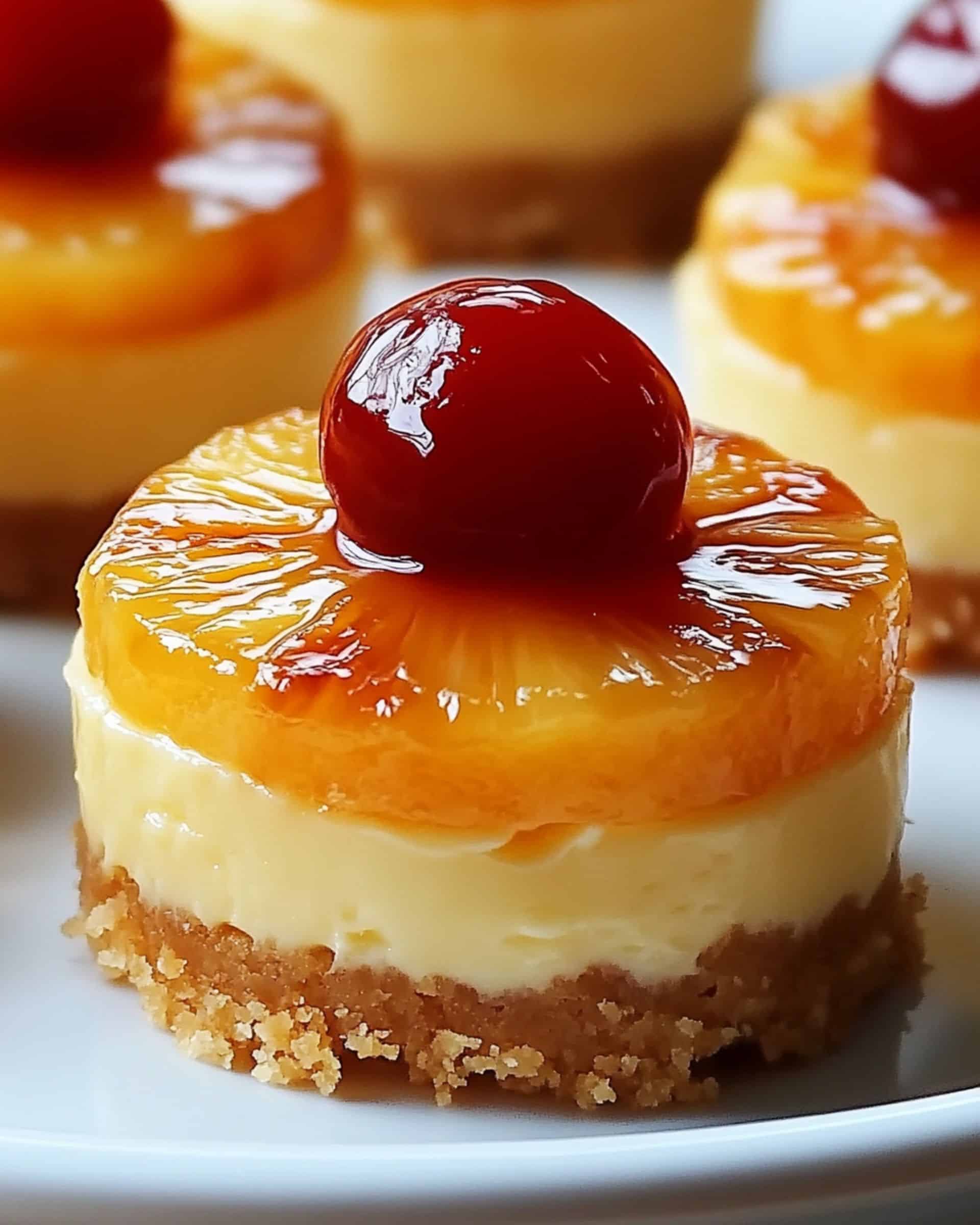 Mini Pineapple Upside-Down Cheesecakes recipe