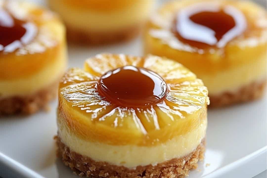 Mini Pineapple Upside-Down Cheesecakes recipe