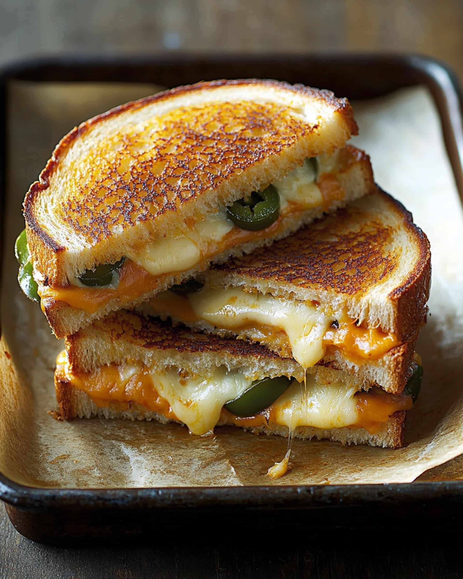 Roasted Jalapeño Popper Grilled Cheese recipe