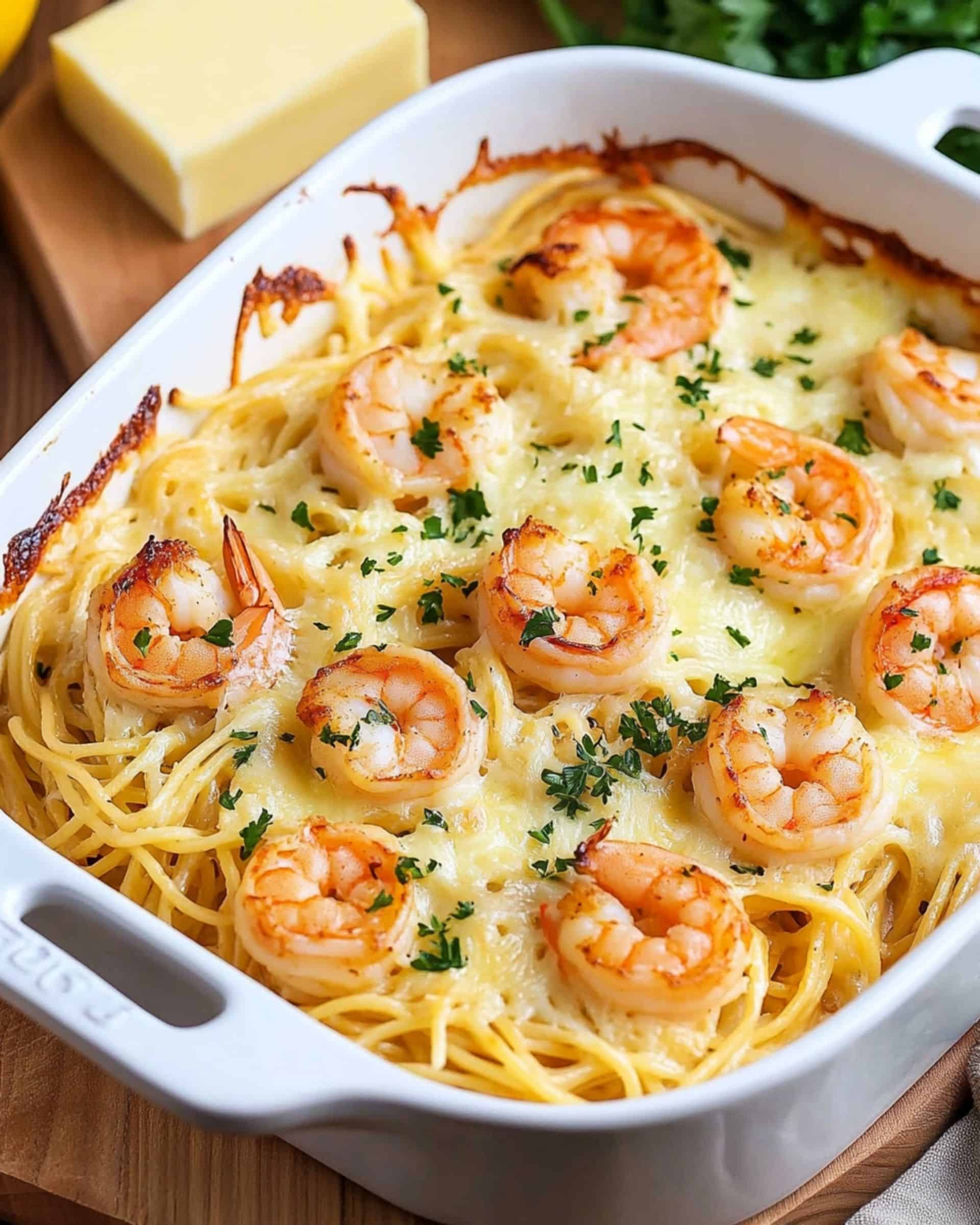 Shrimp Scampi Pasta Bake recipe