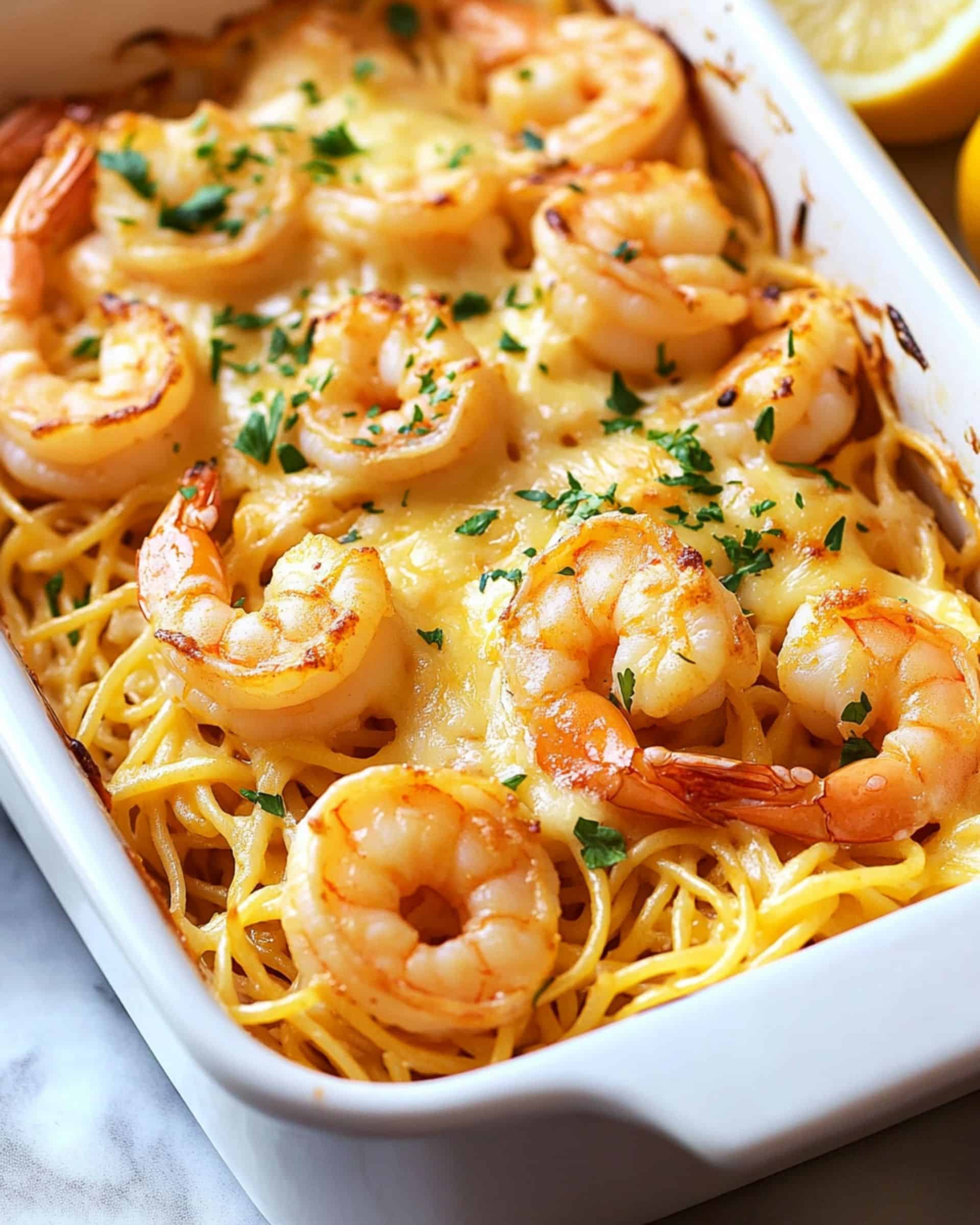 Shrimp Scampi Pasta Bake recipe