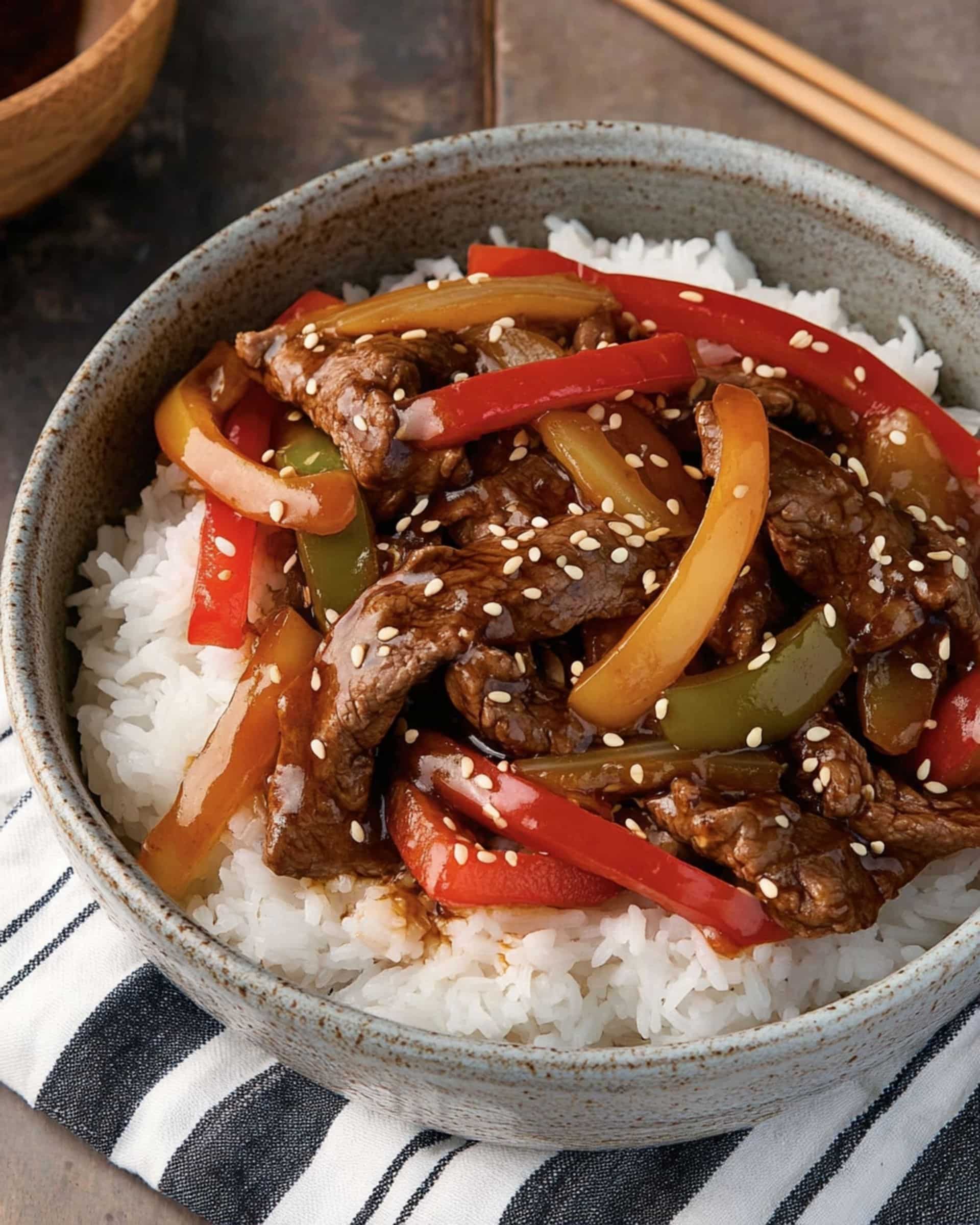 Slow Cooker Pepper Steak recipe