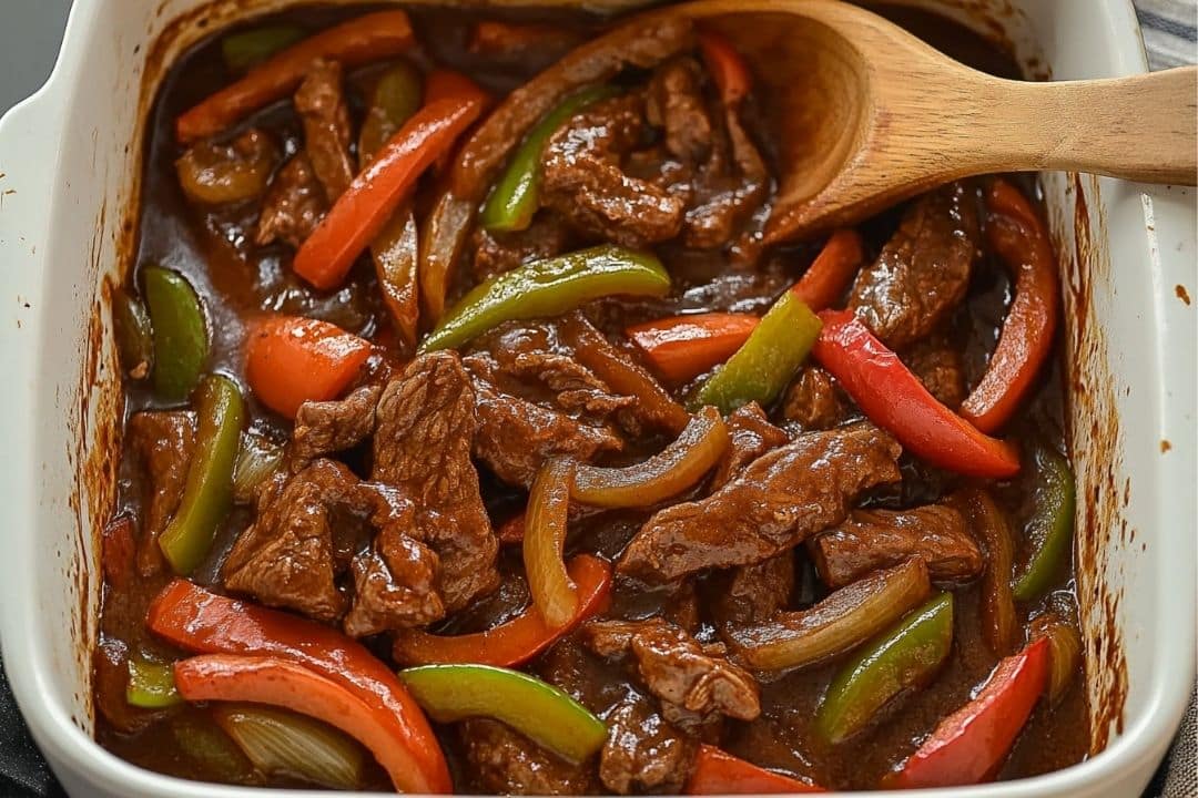 Slow Cooker Pepper Steak recipe